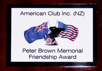 Peter Brown Memorial Friendship Award Trophy